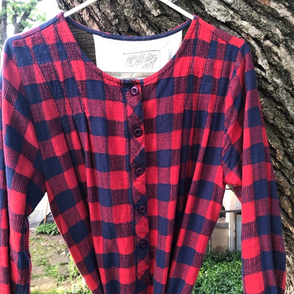 Ace & Jig Tunic or Mini Dress size Medium Red and Blue - Picture 7 of 12